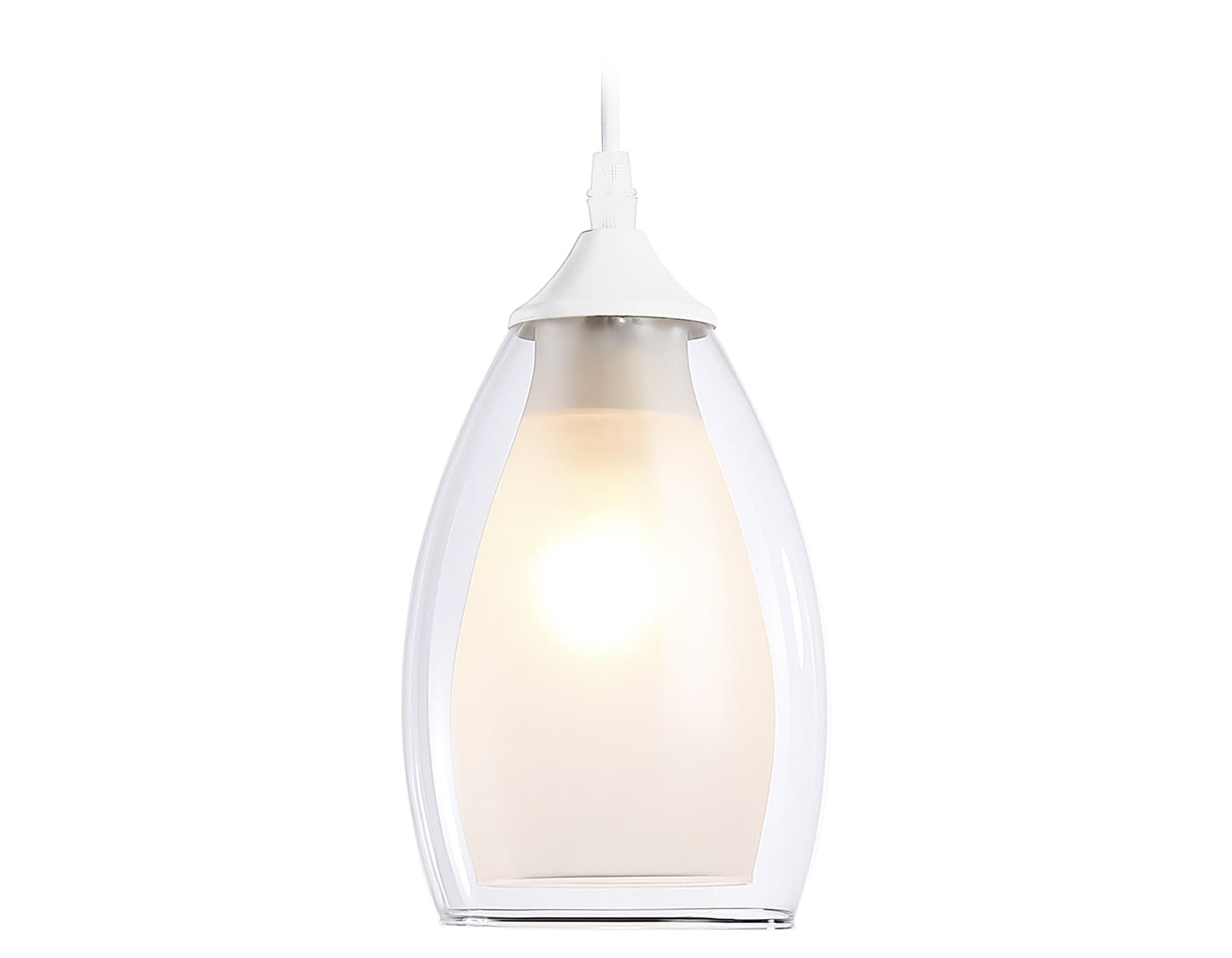 Ambrella Подвесной светильник TR3534 WH/CL/FR белый/прозрачный/белый матовый E27 max 40W D120*800