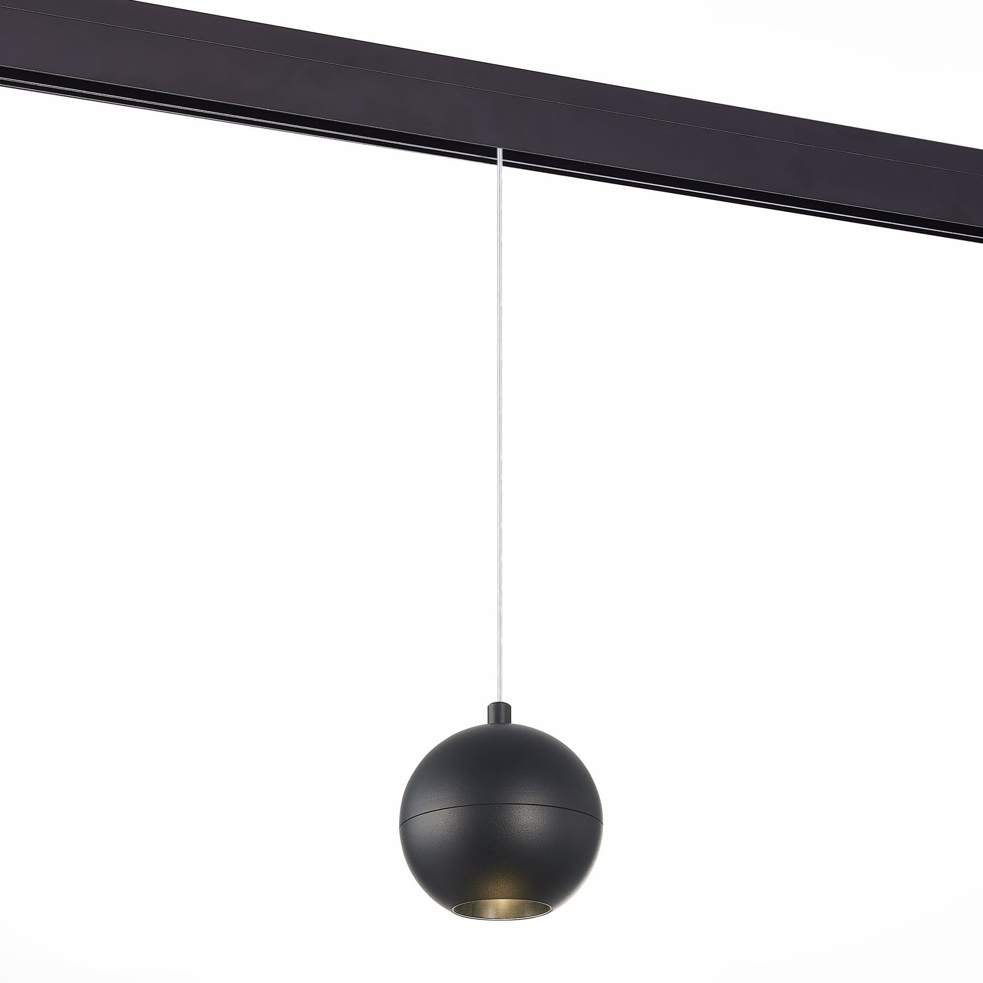 ST Luce ST354.443.12 Магнитный трековый светильник подвесной Черный LED 1*12W 4000K 750Lm Ra>80 36° IP20 D100xH92 48V