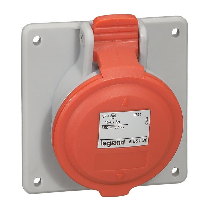 Legrand Розетка встр. 16А 3К+З 380В IP44 555188 — миниатюра 2