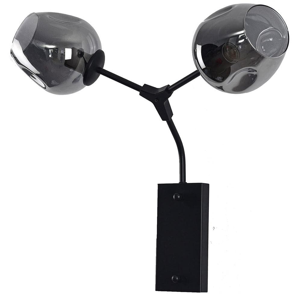 Kink Light 07512-2,19 Бра Нисса черный (серые плафоны) w54*30 h50 E27 2*40W — миниатюра 2