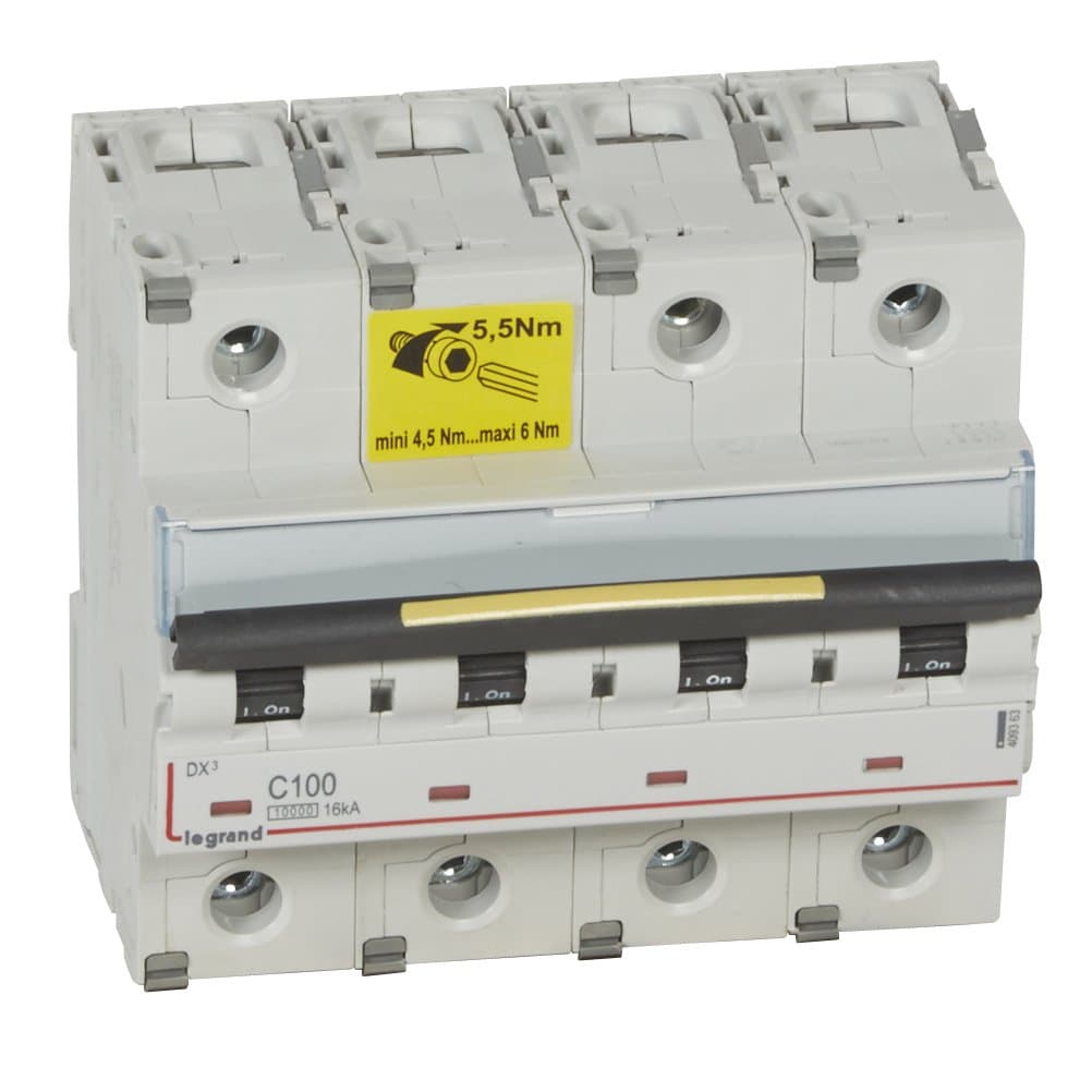 Legrand DX3 Автоматический выключатель 4P 100A (С) 10kA/16kA 409363 — миниатюра 1
