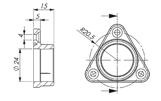 Arlight Держатель в шкаф для ALU-ROUND (Пластик) 015533 — миниатюра 2