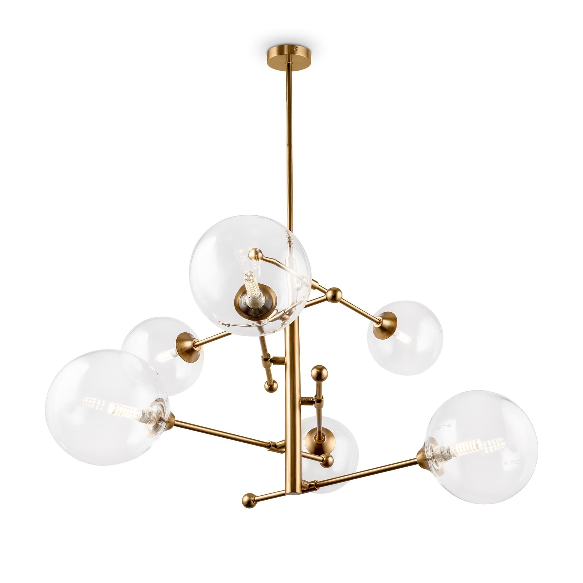 Freya Modern Maddison Золотая бронза Люстра FR5115PL-06BZ — миниатюра 3