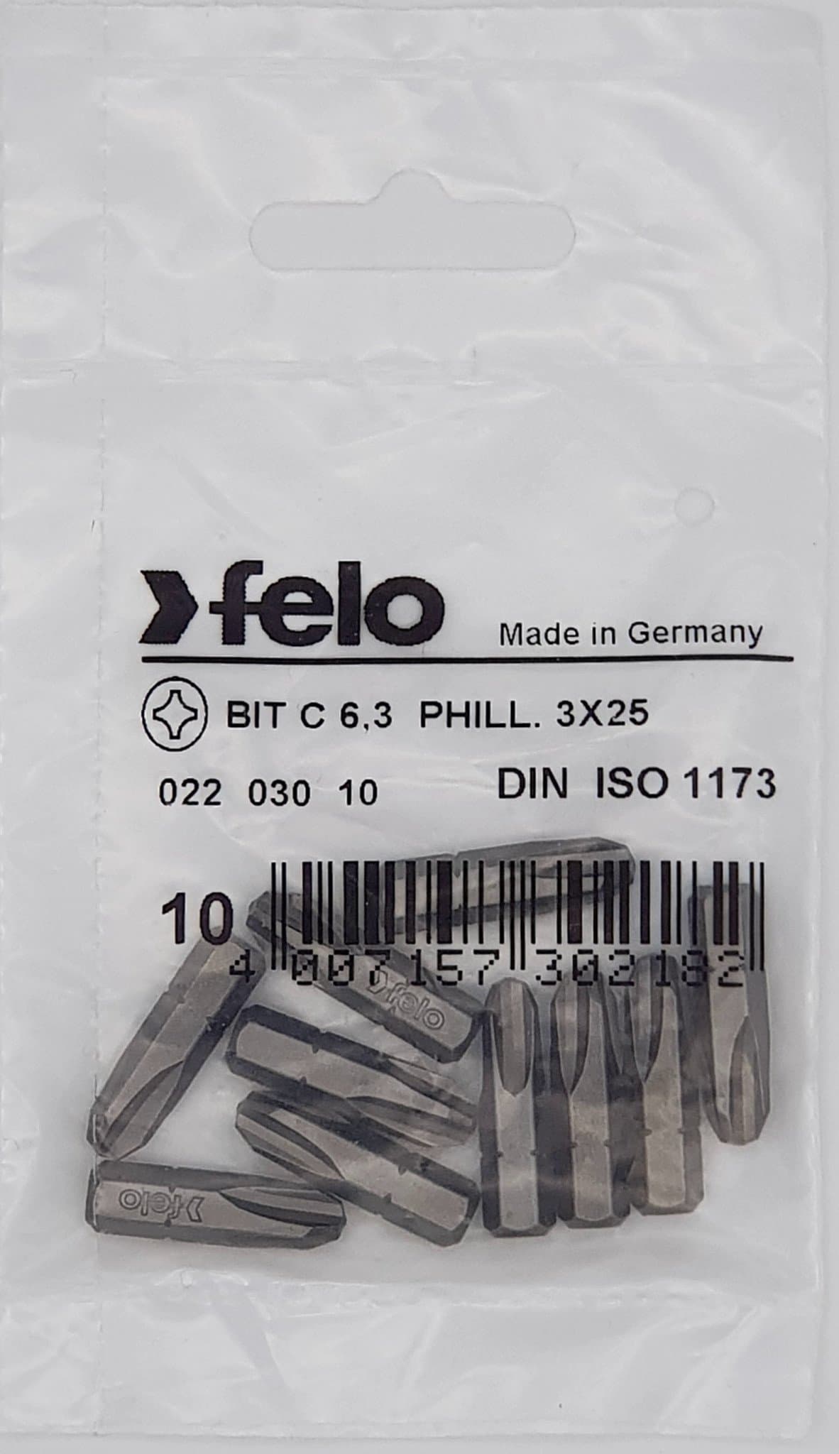 Felo Бита крестовая серия Industrial PH 3X25, 10 шт 02203010 — миниатюра 1