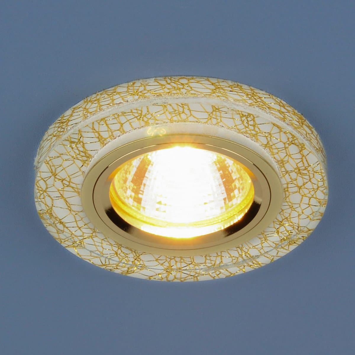 Elektrostandard 8371 MR16 WH/GD / Светильник встраиваемый белый/золото a031514 — миниатюра 3
