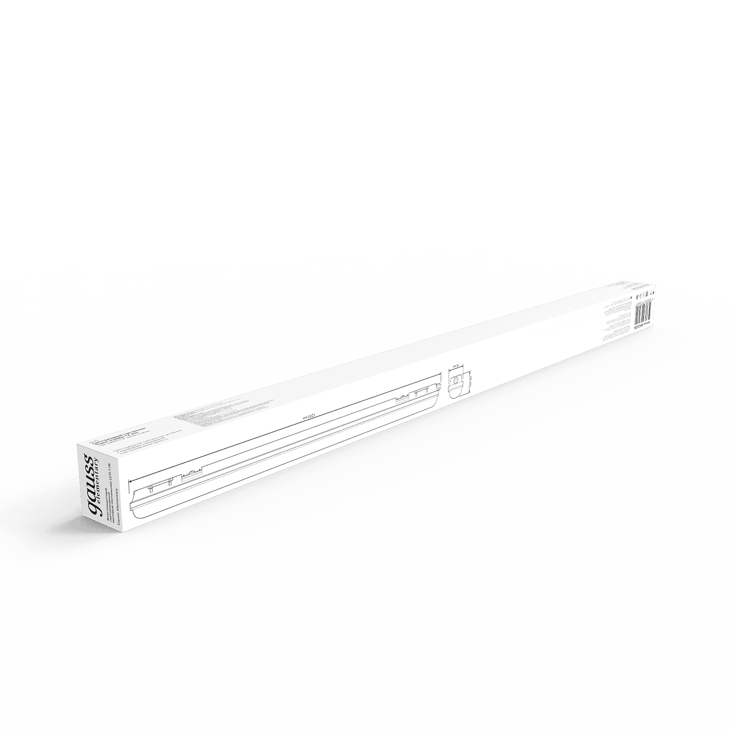 Gauss Светильник линейный СПП-176 Elementary 36W 2850lm 4000K 200-240V IP65 1200*76*66мм LED 864225236 — миниатюра 2