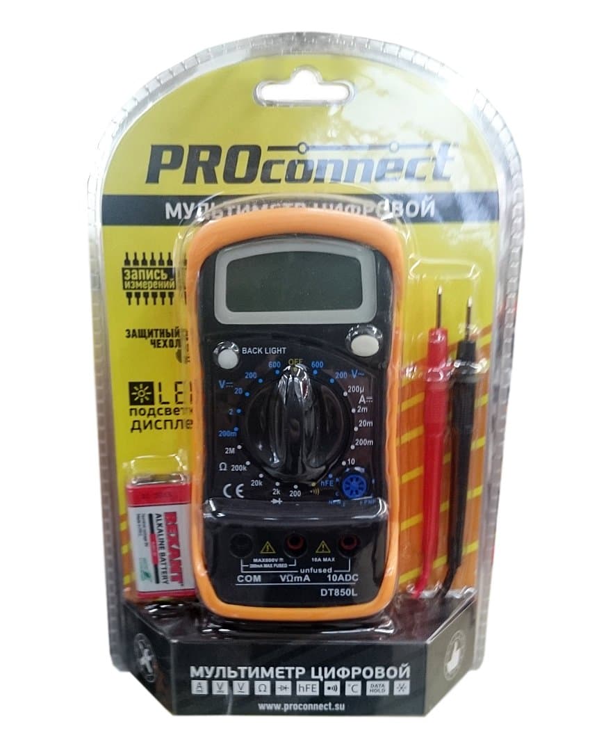 PROconnect Портативный мультиметр MAS830L (DT850L) 13-3021 — миниатюра 2