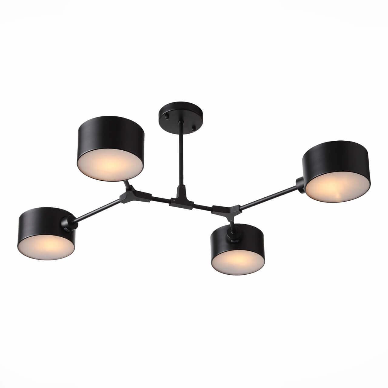 Evoluce SLE183402-04 Светильник потолочный Черный/Черный E14 4*60W — миниатюра 1