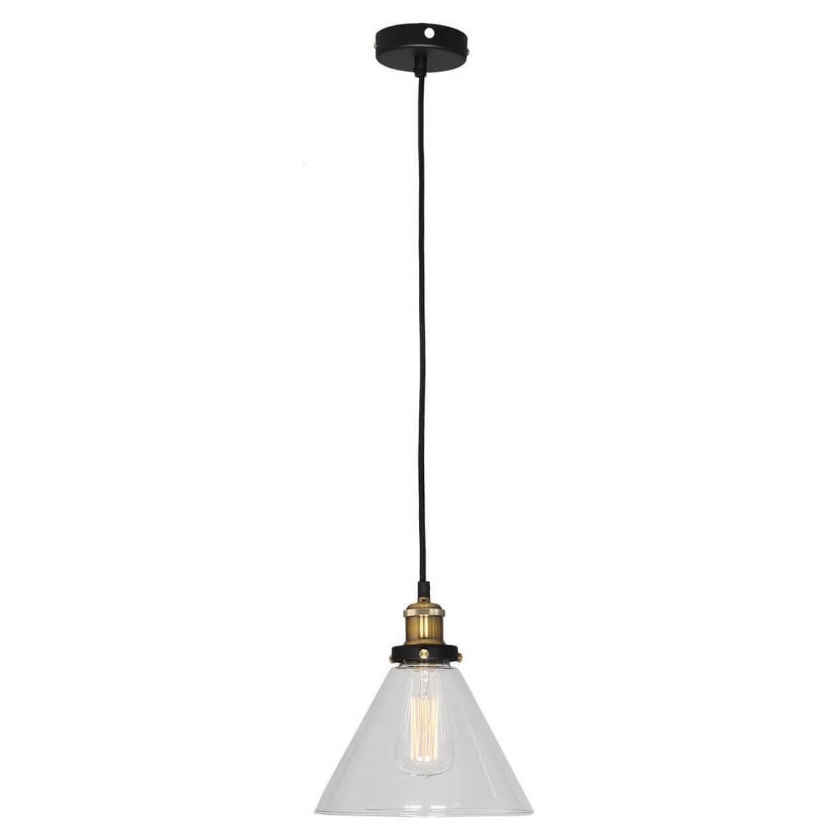 Lussole LOFT Металл Черный / бронзовый Стекло Подвес E27 60W LSP-9607 — миниатюра 1