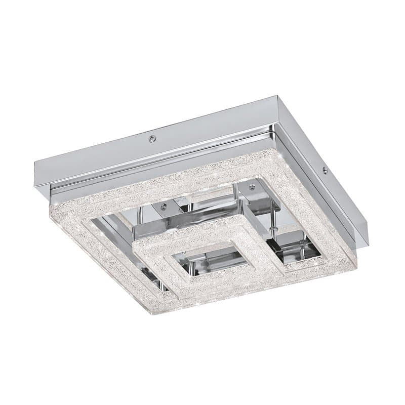 Eglo Светильник LED потолочный FRADELO, 12W(LED), 240х240, сталь, хром/пластик с кристал., хром, прозрач. 95659