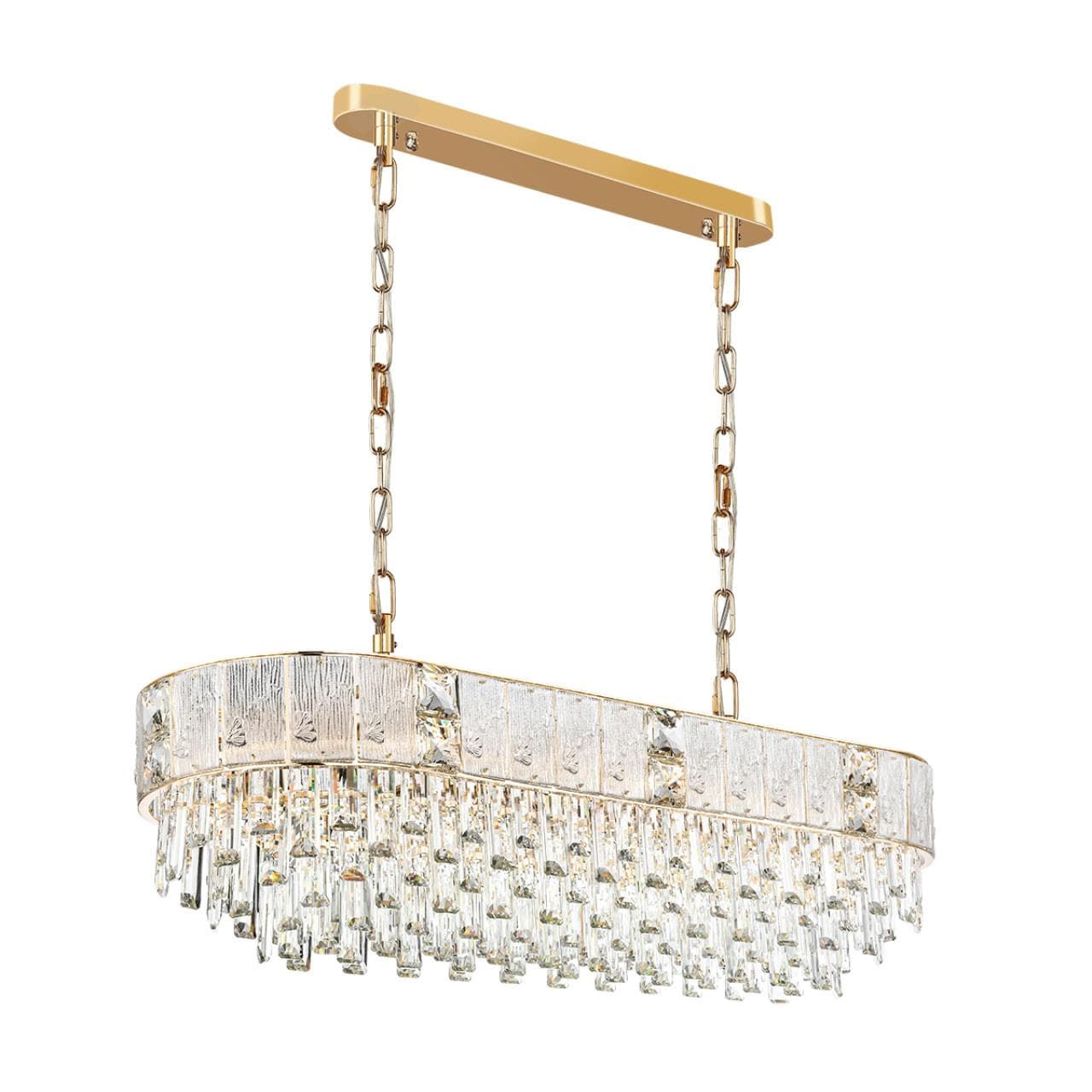 Odeon Light 5070/14 HALL (В 2-Х КОРОБКАХ) ODL24 499 золото/прозрачный/матовый/металл/хрусталь/стекло Люстра E14 14*40W FIESTA