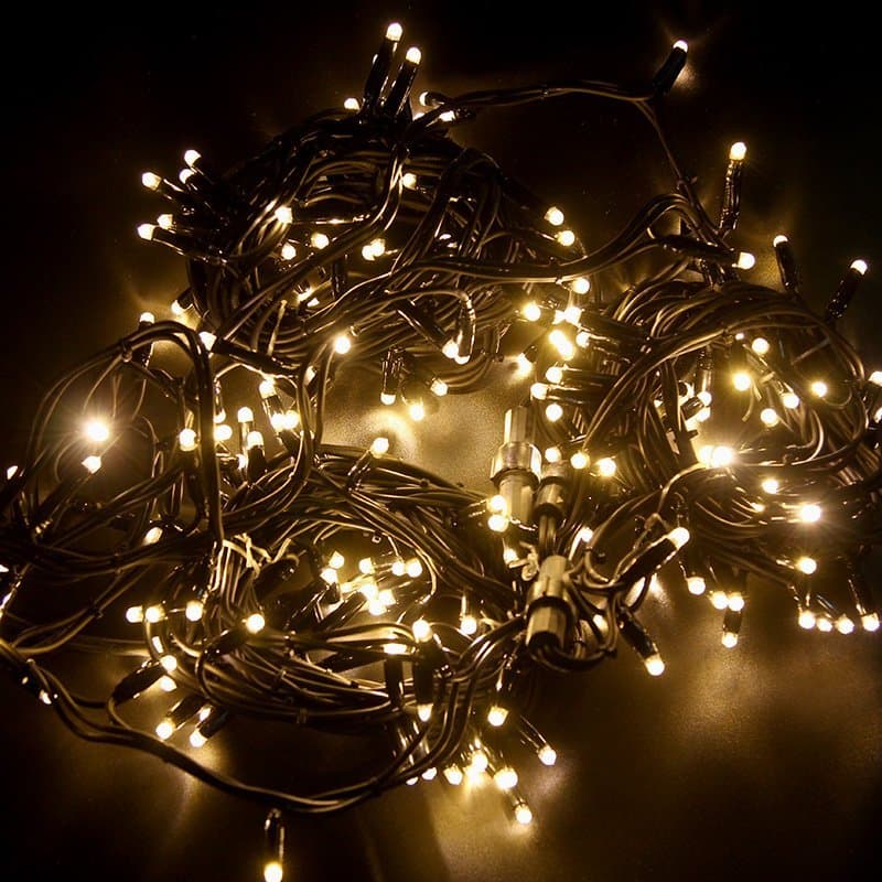 NEON-NIGHT Гирлянда модульная "Дюраплей LED" 20м 200 LED черный каучук Желтая 315-151