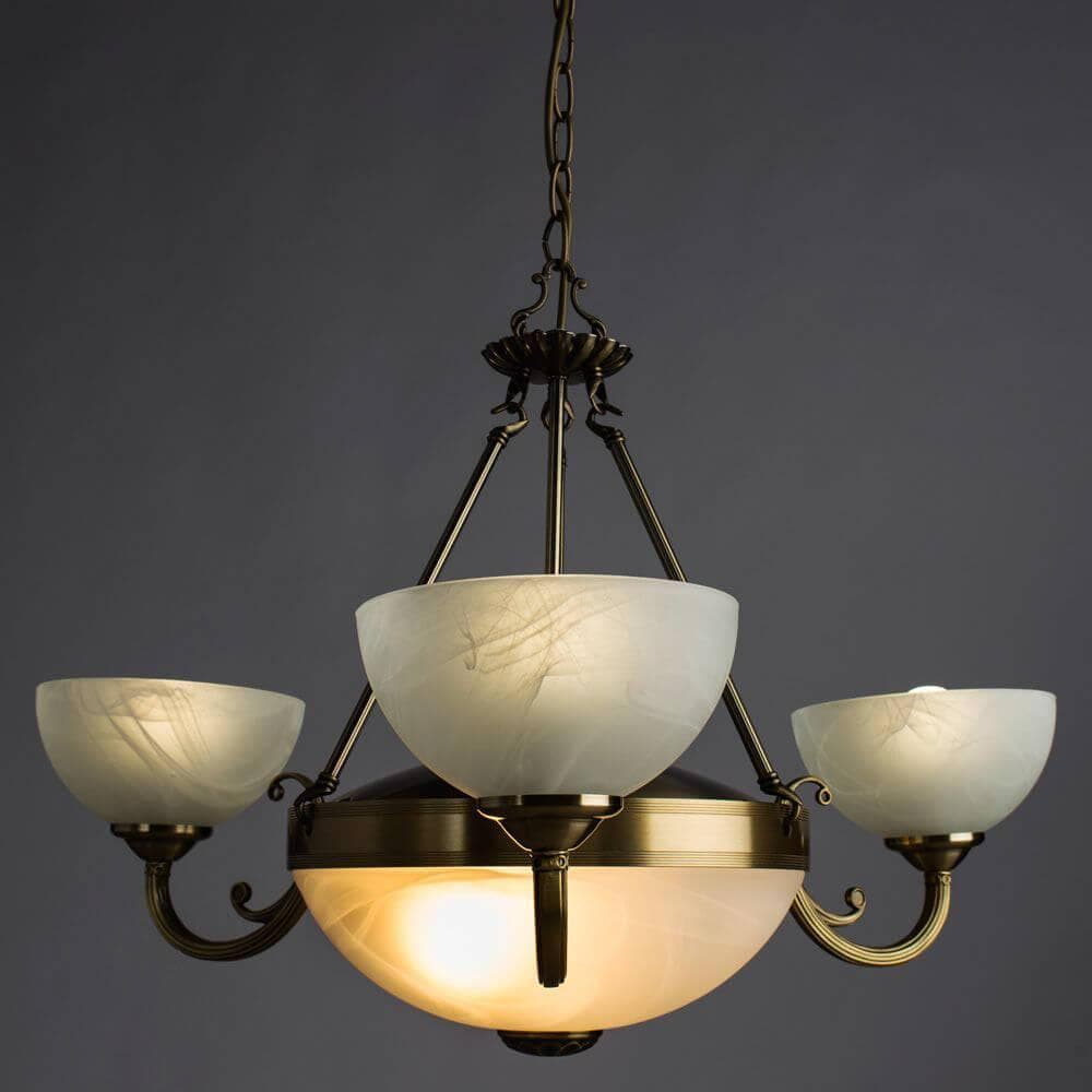 Arte Lamp Windsor Бронза/Белая Люстра 40W/40W E14/E27 A3777LM-3-2AB — миниатюра 5