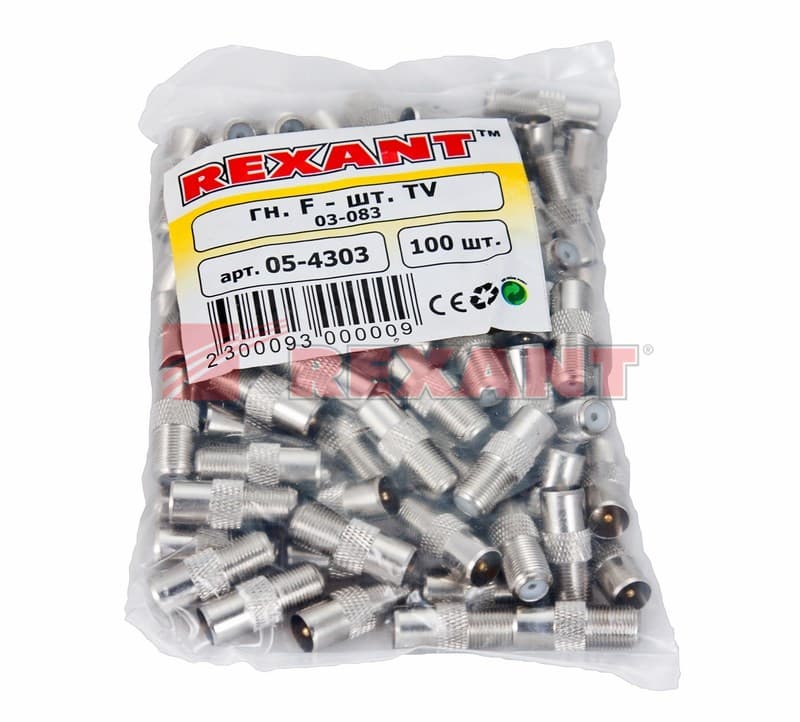 Переход гнездо F - штекер TV Rexant 05-4303 — миниатюра 3