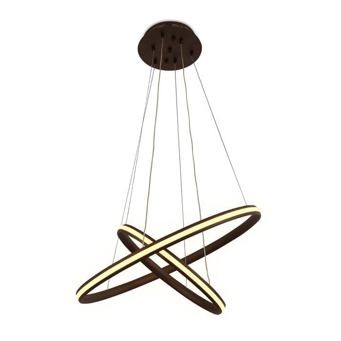 Ambrella Подвесной светодиодный светильник с пультом FL406 CF кофе 84W D600*1100 (ПДУ РАДИО 2.4) — миниатюра 4