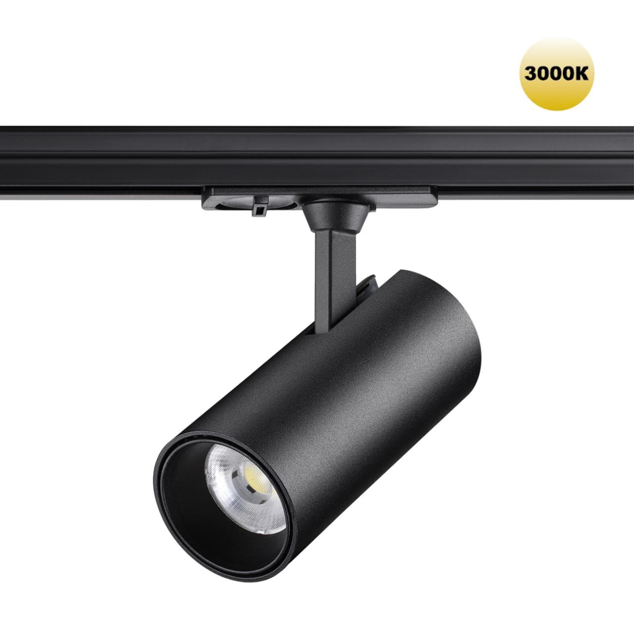 Novotech 359161 PORT NT23 000 черный Светильник трековый однофазный трехжильный IP20 LED 24W 220V 3000К 2300Лм SELENE