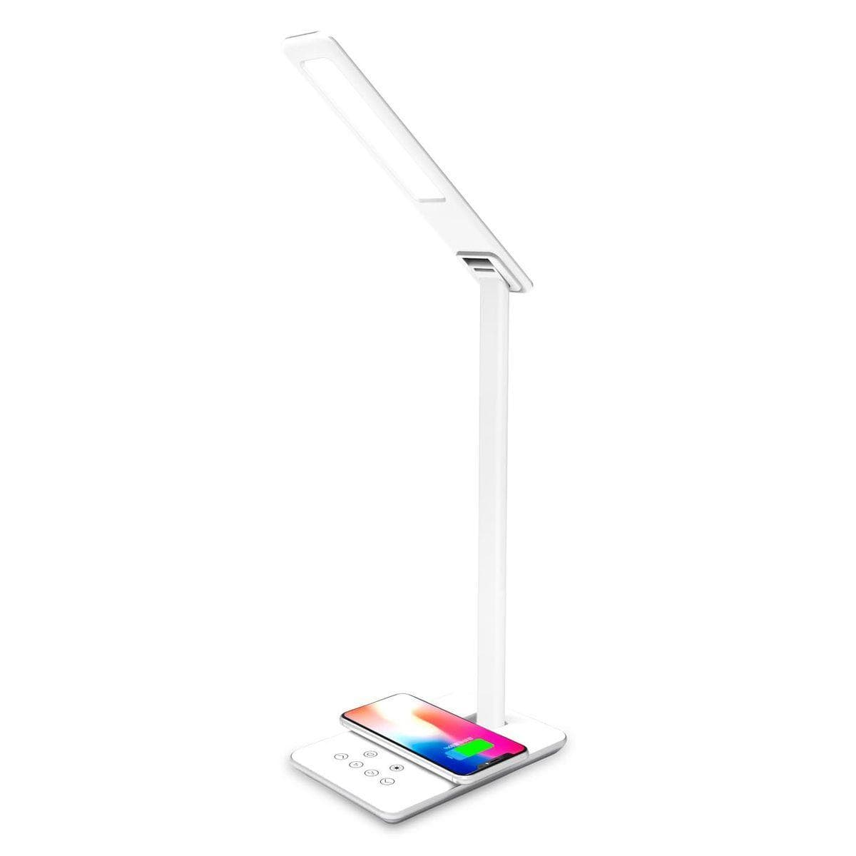 Ambrella Светодиодная настольная лампа с беспроводной зарядкой и USB портом DE581 WH белый LED 2700-6400K 6W — миниатюра 1