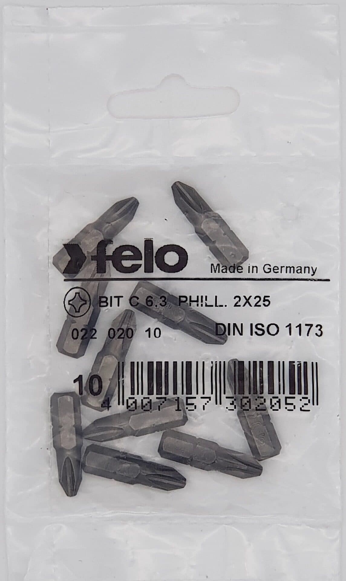 Felo Бита крестовая серия Industrial PH 2X25, 10 шт 02202010 — миниатюра 2
