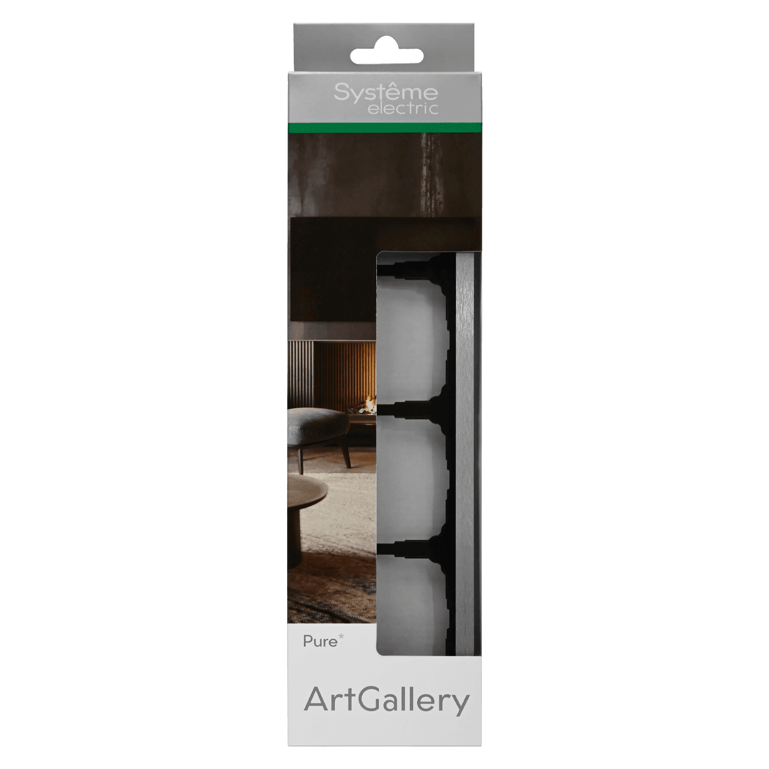 Systeme Electric ArtGallery Pure Металл Алюминий Рамка 4-ая — миниатюра 5