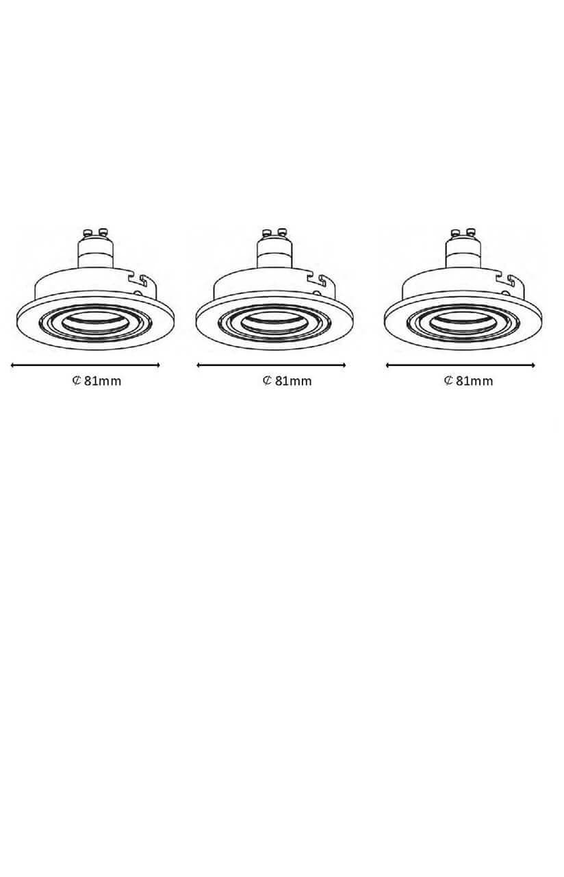 Lucide Focus Металл Встраиваемый светильник GU10/LED 5 11001/15/12 — миниатюра 4