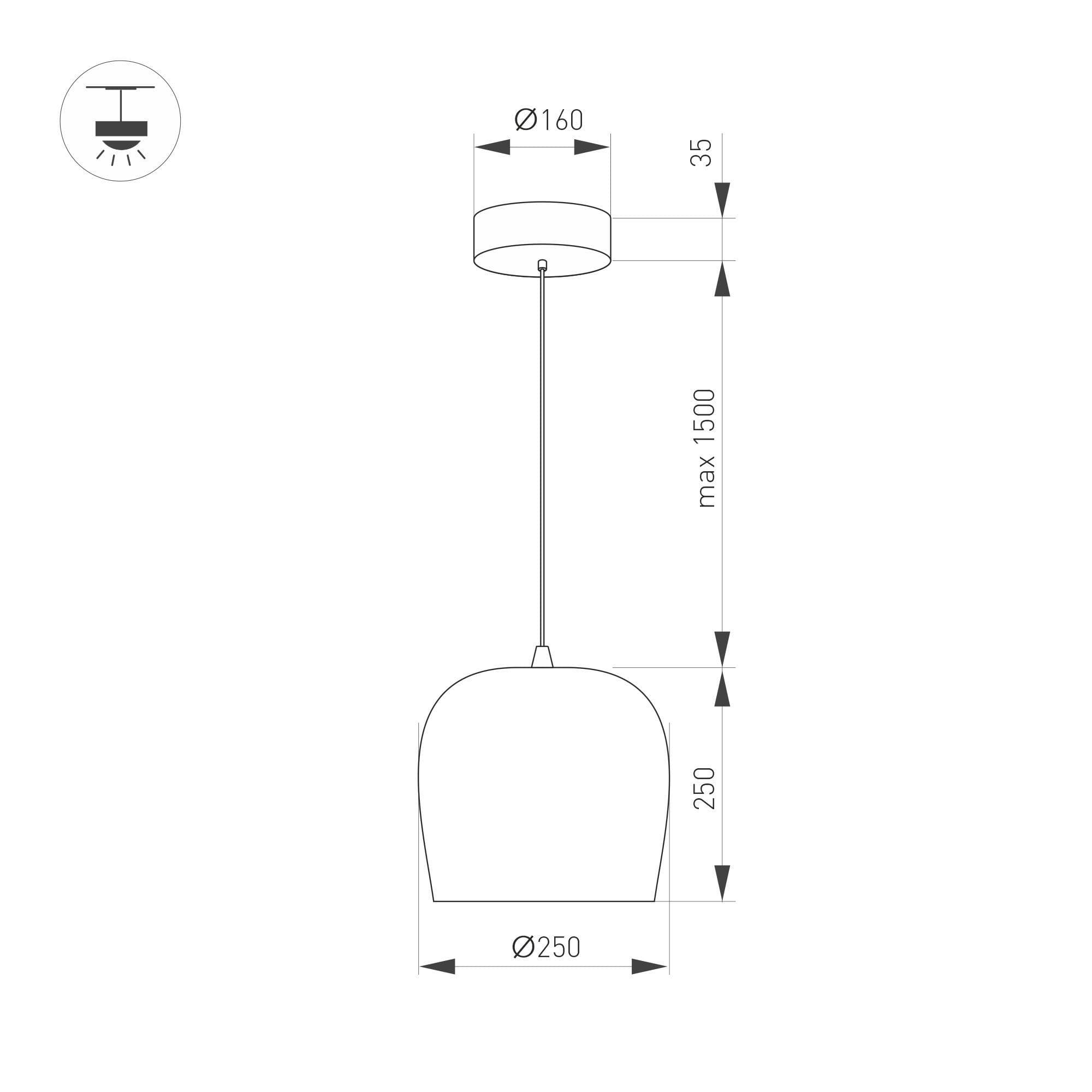 Arlight Светильник SP-PEONY-HANG-R250-15W Day4000 (WH, 65 deg, 230V) (IP20 Металл, 3 года) 039547 — миниатюра 2