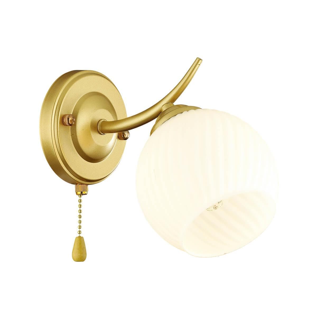 Lumion 4545/1W COMFI LN21 051 матовое золото, белый Бра E27 60W 220V GISELLE — миниатюра 1