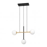 Eglo 390177 Подвесной потолочный светильник HL/3 E14 black/pb-brushed/white 'PAZ'
