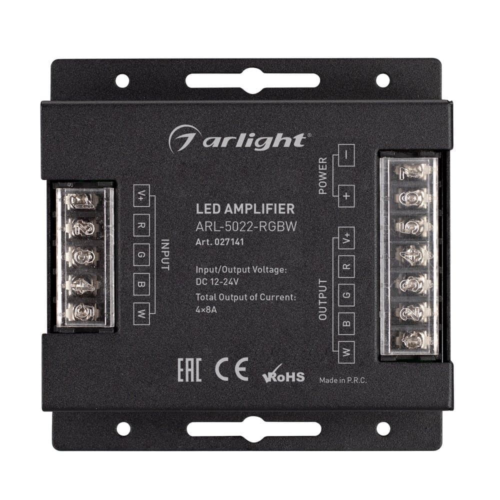 Arlight Усилитель ARL-5022-RGBW (12-24V, 4x8A, 384-768W) (IP20 Металл, 3 года) 027141 — миниатюра 3