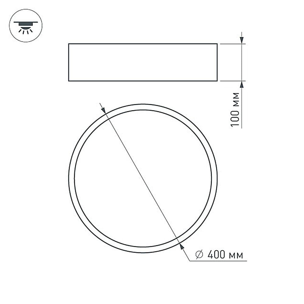 Arlight Светильник SP-TOR-TB400SW-25W Warm White (Металл) 022103 — миниатюра 4