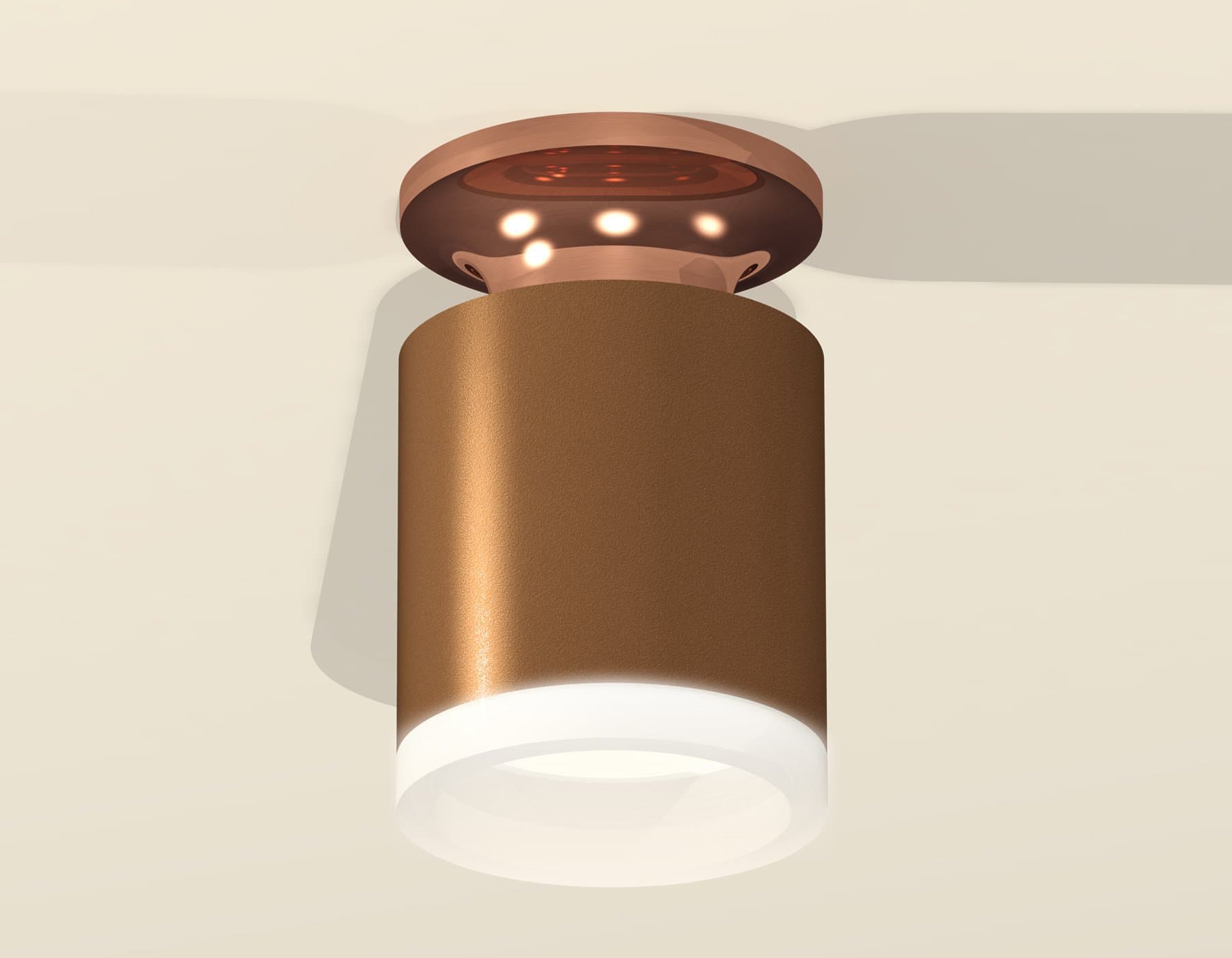Ambrella Комплект накладного светильника XS6304152 SCF/PPG/FR кофе песок/золото розовое полированное/белый матовый MR16 GU5.3 (N6906, C6304, N6245) — миниатюра 2
