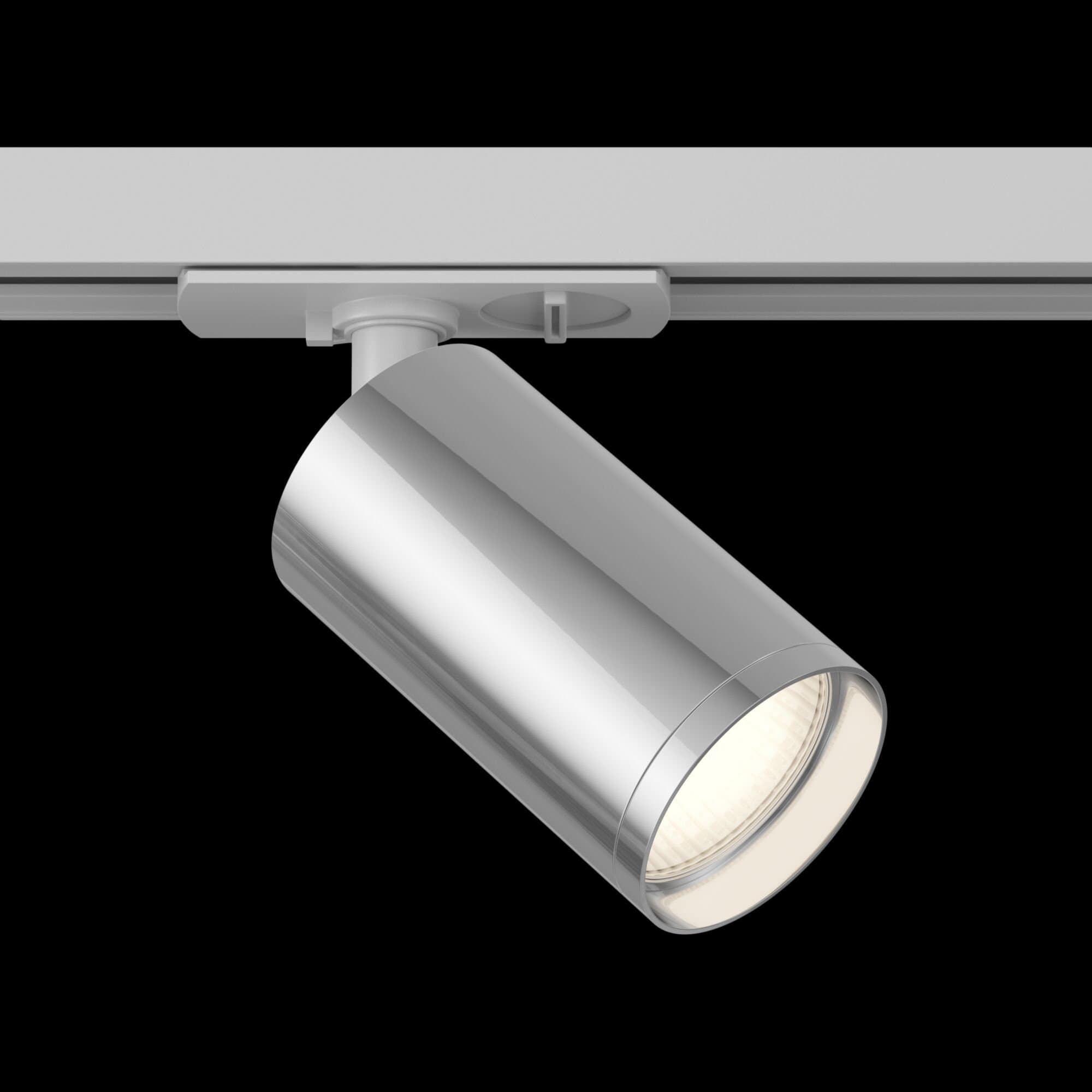 Maytoni Single phase track system Белый и Хром Светильник трековый (Набор) ( TR020-01W+TRA020-01CH) TR020-1-GU10-WCH — миниатюра 5