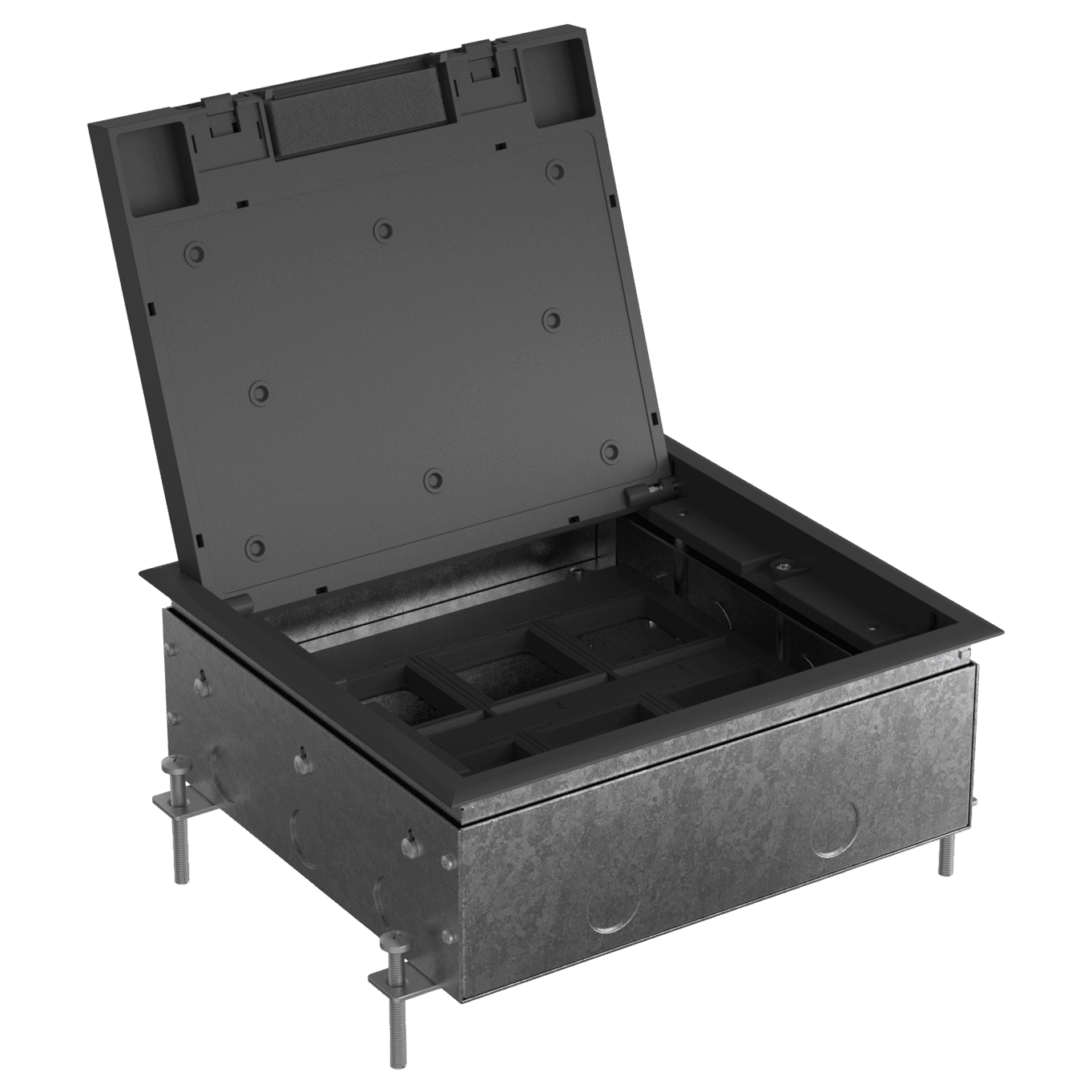Systeme Elecrtic MultiDesk Люк на 12 модулей IP40 для бетонных полов с монтажной коробкой, тип MDK10 — миниатюра 8