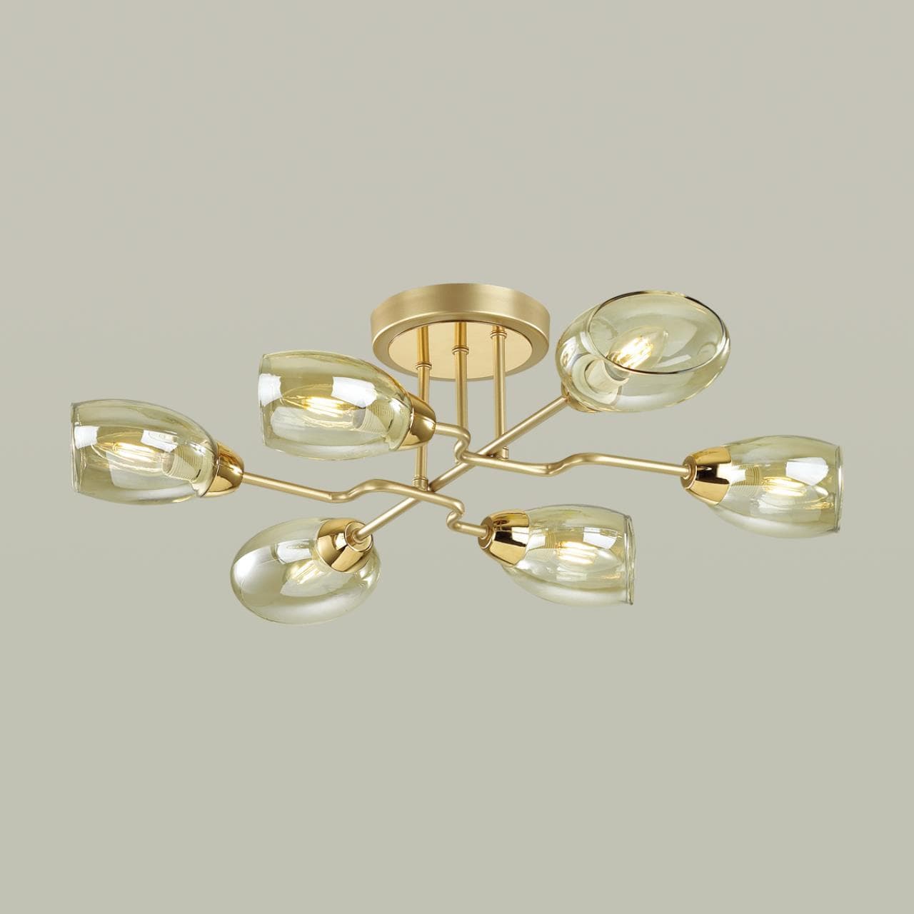 Lumion 4536/6C MODERNI LN21 178 золото, матовое золото Люстра потолочная E14 6*40W 220V LACIE — миниатюра 3