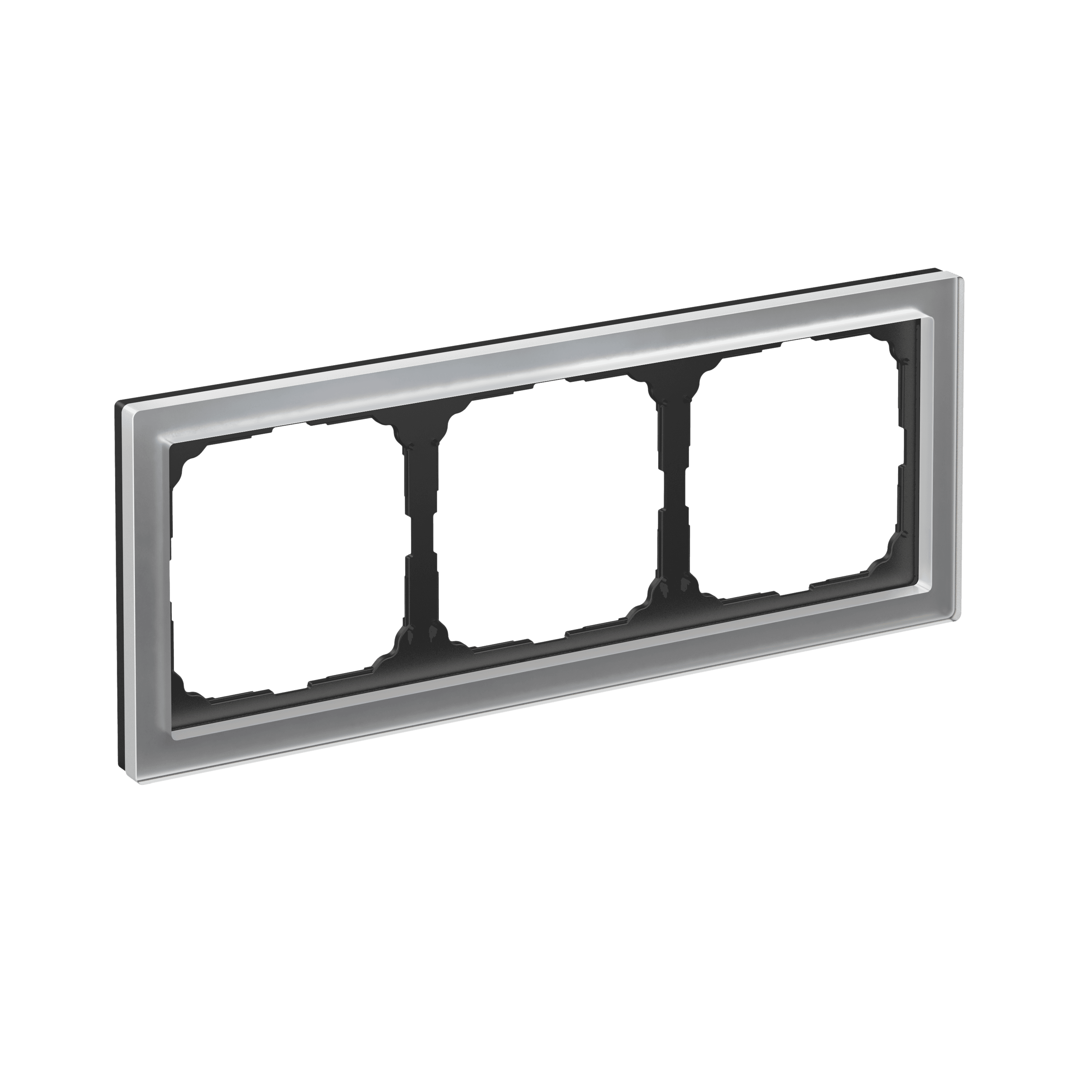 Systeme Electric ArtGallery Pure Органическое стекло Алюминий Рамка 3-ая — миниатюра 6