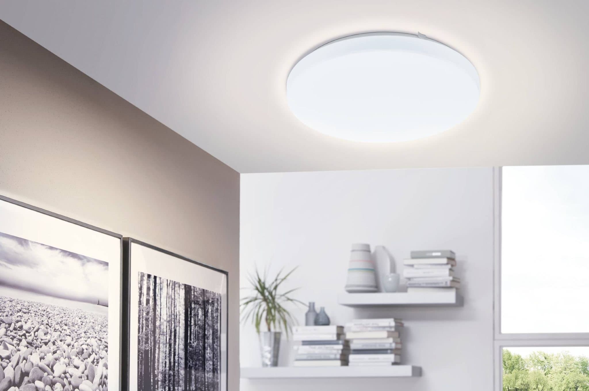 Eglo 97872 Cветодиод. настенно-потолочный светильник FRANIA, 17,3W (LED), 2000lm, Ø330, H70, cталь, бел — миниатюра 2