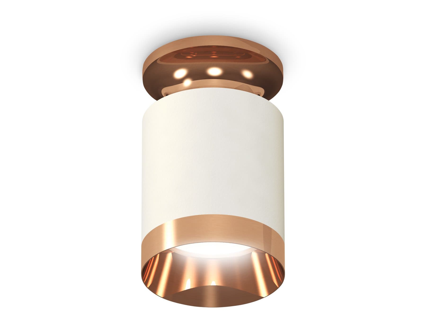 Ambrella Комплект накладного светильника XS6301200 SWH/PPG белый песок/золото розовое полированное MR16 GU5.3 (N6906, C6301, N6135) — миниатюра 1