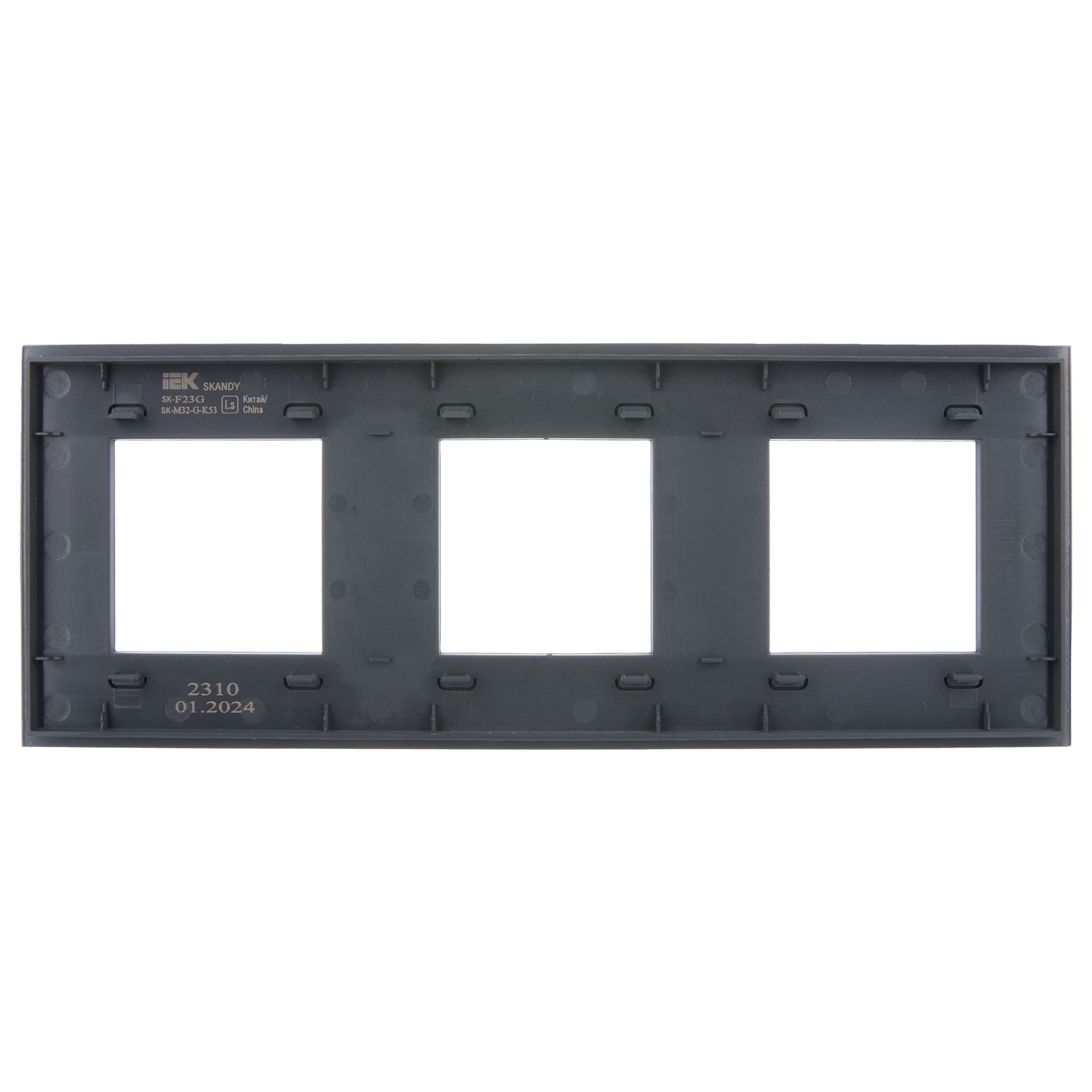 IEK SKANDY Стекло Графит Рамка 3-ая SK-F23G — миниатюра 3