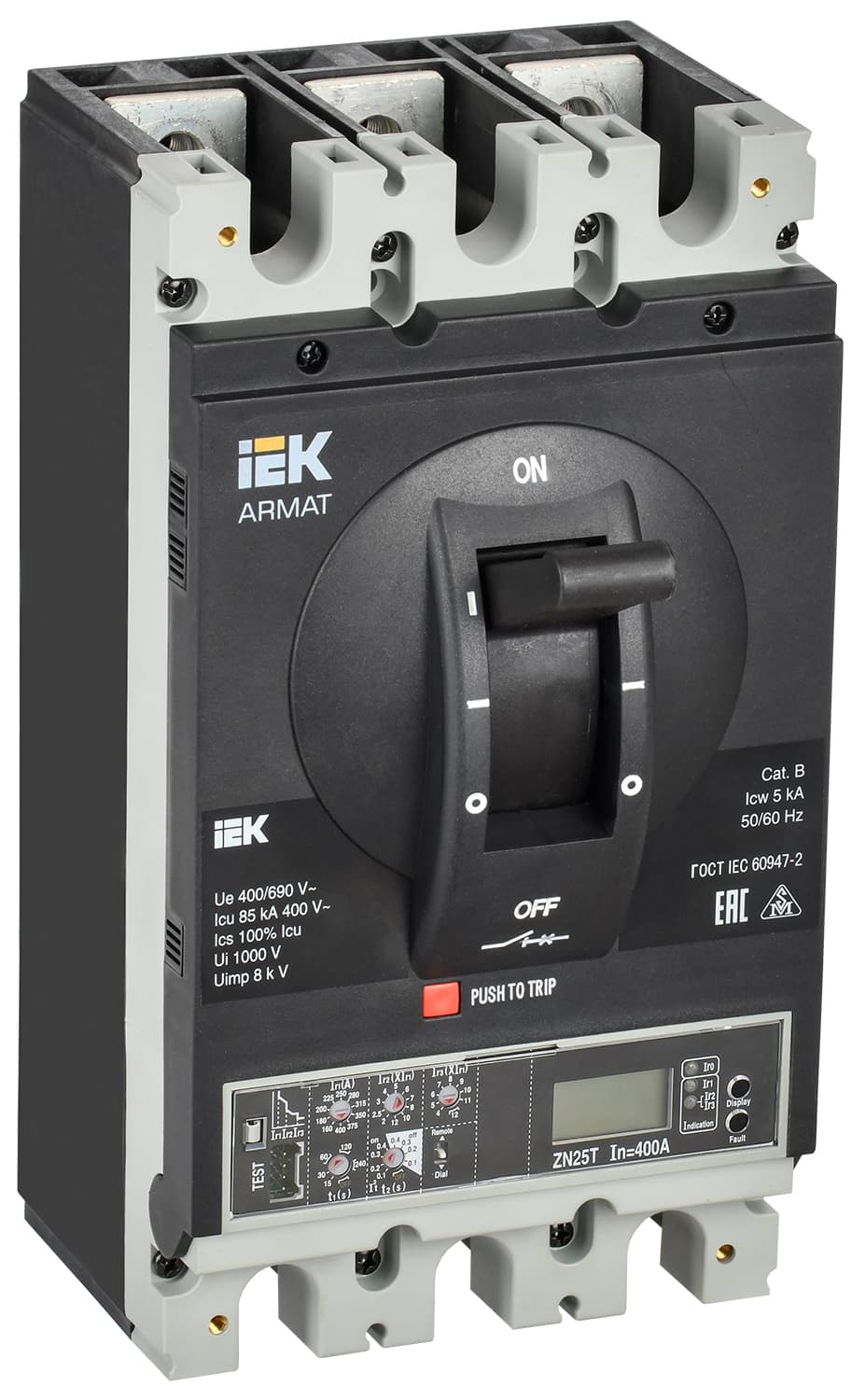 IEK ARMAT Автоматический выключатель в литом корпусе 3P I 85кА 630А эл. пр.