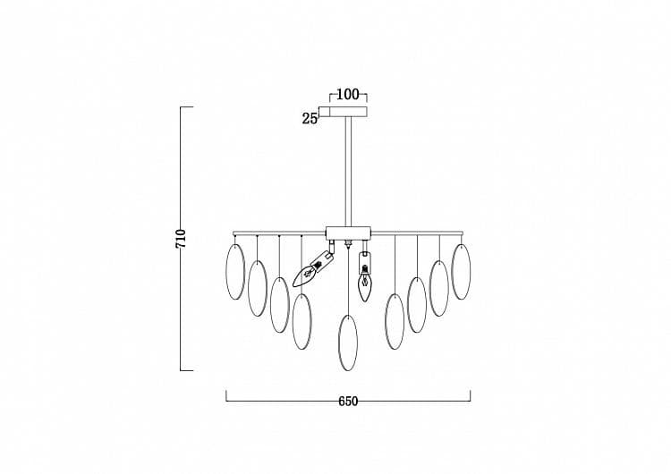 Freya Modern Латунь Люстра FR5104PL-06BS — миниатюра 6