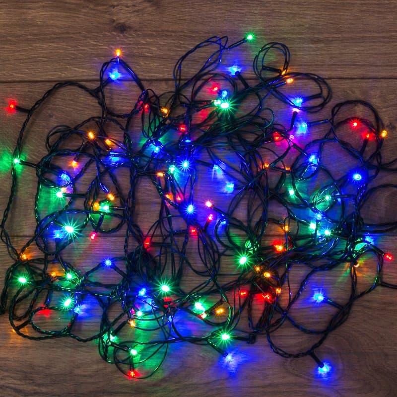 Гирлянда светодиодная универсальная 200 LED Мультиколор 20 метров, с контроллером 304-119