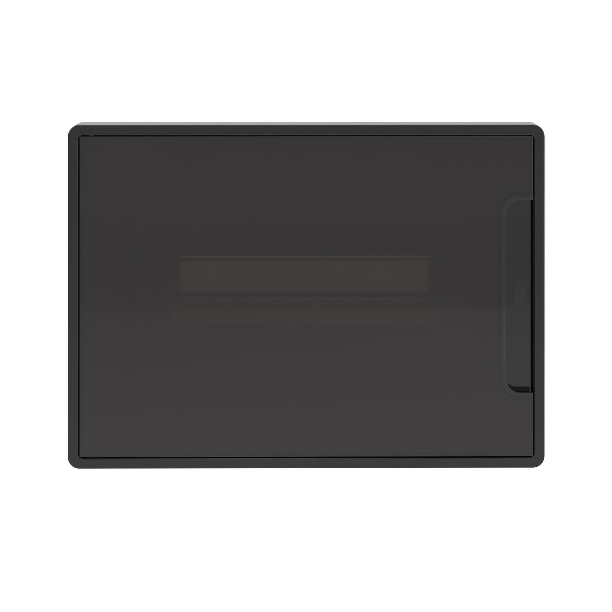 DKC Щиток 12 мод встраиваемый FRAME, черный, с тонированной дверцей, с 2 шинами PEN на 6 и 8 отв. — миниатюра 2