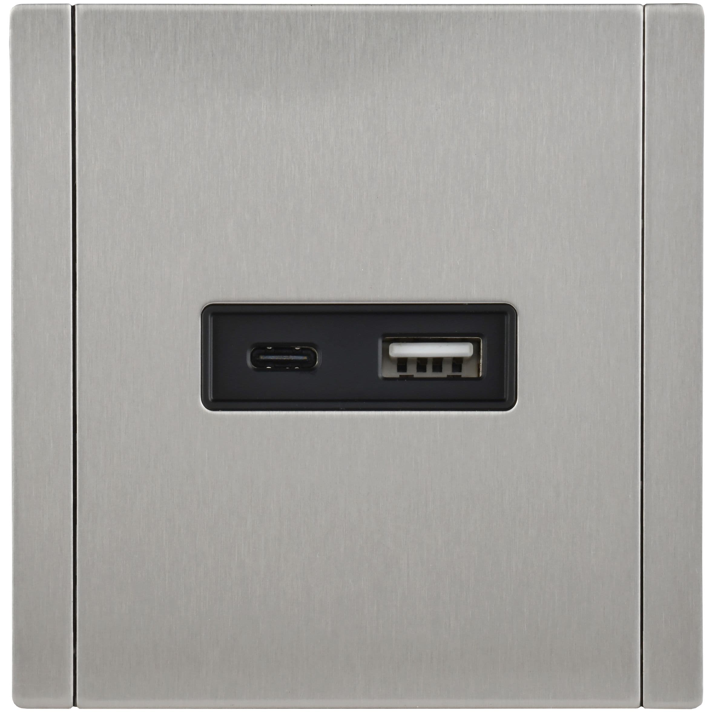 IEK FORTE&PIANO Металл Розетка USB A+C 18Вт FP751M ник. — миниатюра 2