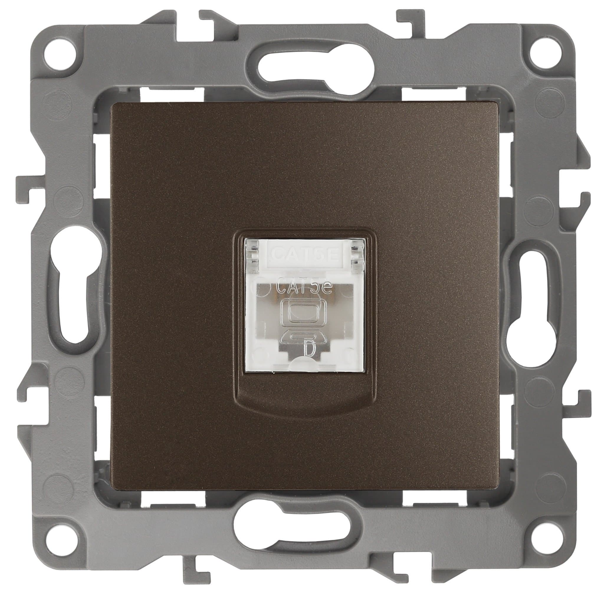 ЭРА 12-3107-13 Бронза Розетка информационная RJ45, IP20, 12