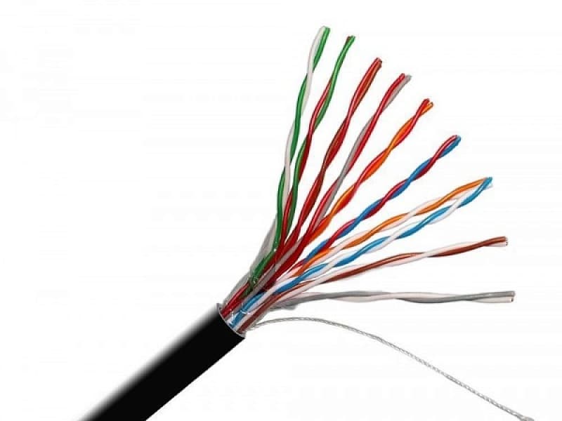 IEK ITK Кабель связи витая пара F/UTP, кат.5E 10х2х24AWG solid, LDPE, 305м, черный LC3-C5E10-339 — миниатюра 2