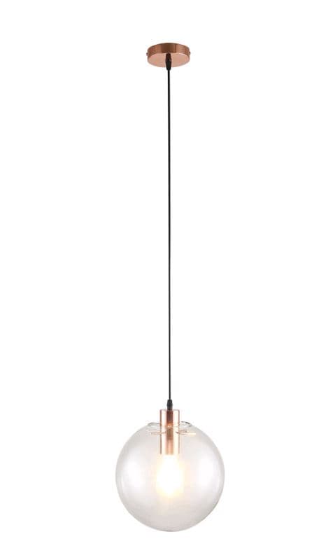 Kink Light Подвес МЕРКУРИЙ прозрачный (с медными креплениями) d20 h200 E27 1*40W 07564-20,21