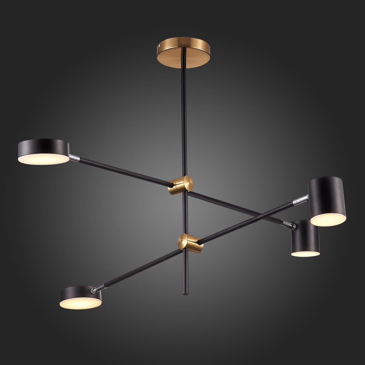 ST Luce SL1604.432.04 Светильник потолочный Черный, Латунь/Черный LED 4*5W 3000K — миниатюра 4