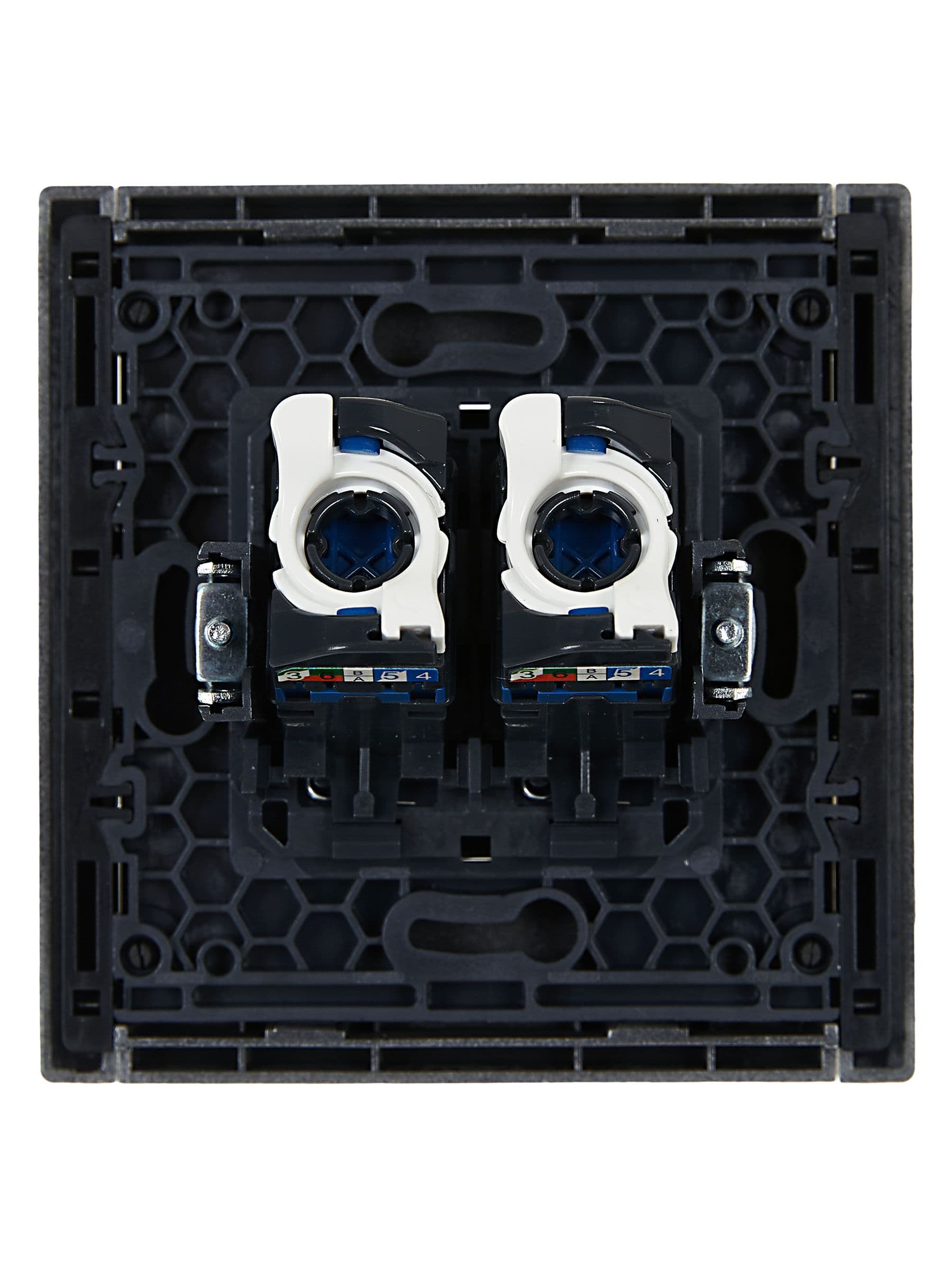 IEK FORTE&PIANO Сталь Розетка комп. 2-ая RJ45 кат.6 FP534 — миниатюра 3