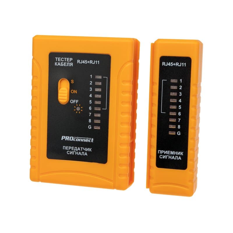 PROconnect Тестер кабеля RJ-45+RJ-11 468 12-1006-4 — миниатюра 1