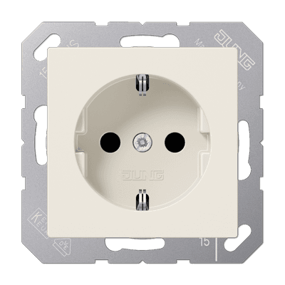 JUNG Cлоновая кость Штепсельная розетка Schuko 16A 250V термопласт с защитой от детей A1521BFKI