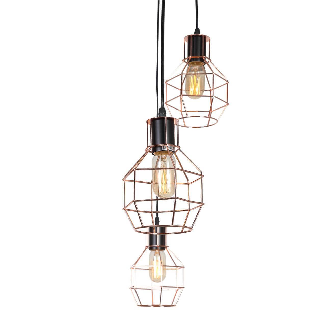 Evoluce SL192.303.08 Светильник подвесной Черный/Латунь E27 8*60W — миниатюра 2